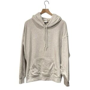 TNA‎ Aritzia Gray Sweatfleece Terry Fleece Boyfriend Fit Hoodie Size XL